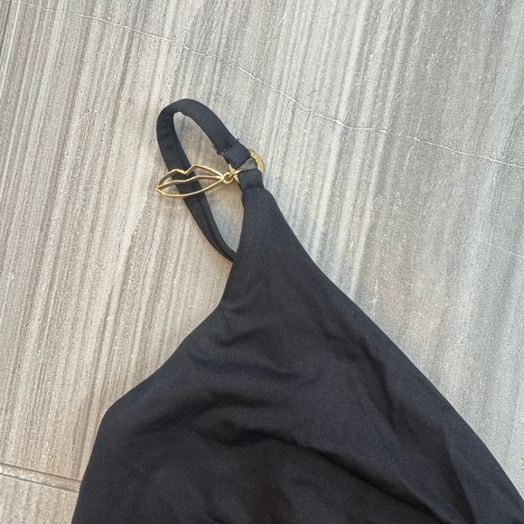 Stella McCartney Black Wrap One-Piece Swimsuit Pearl Detail Size M - Picture 6 of 9